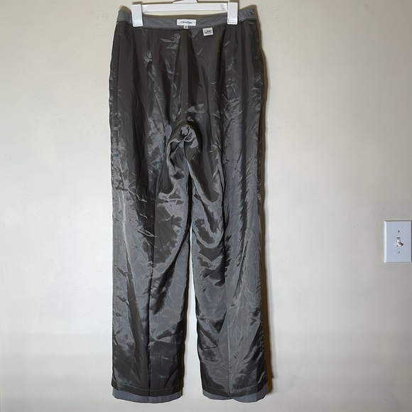 NWT. Calvin Klein 10 Grey Pinstripe Double Layer Dress Pants. - Picture 11 of 11